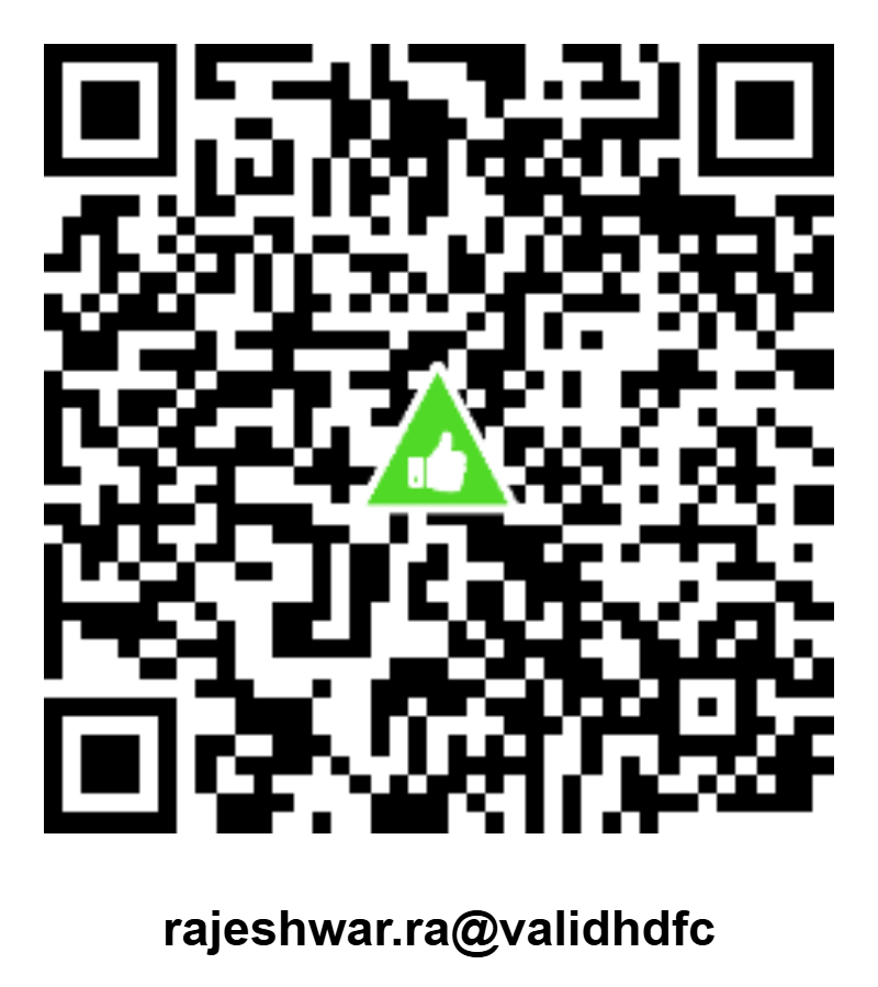 SEBI-validated UPI QR code for rajeshwar.ra@validhdfc